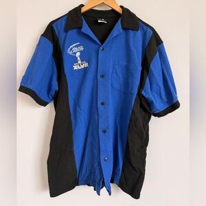 Bud Light Super Bowl XLVII Bowling Shirt M